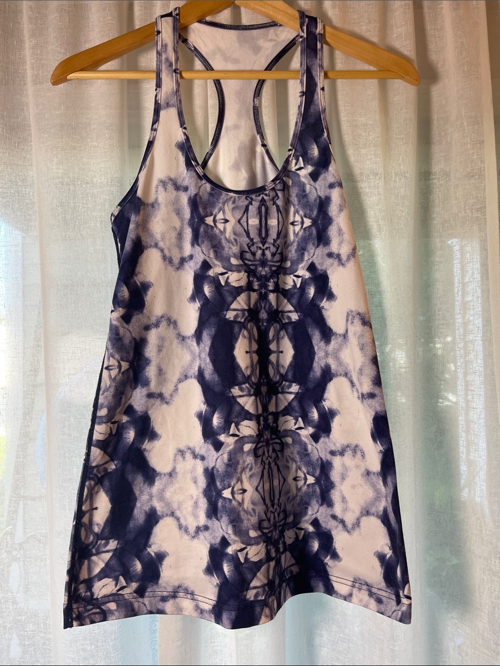 lululemon athletica Navy and White Ink Blot Cool Racerback CRB